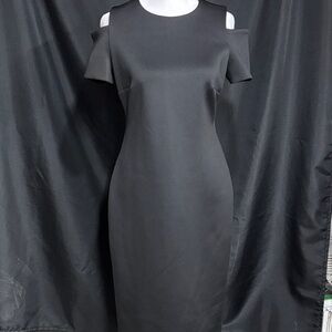 Calvin Klein Black Cold Shoulder Mini Dress